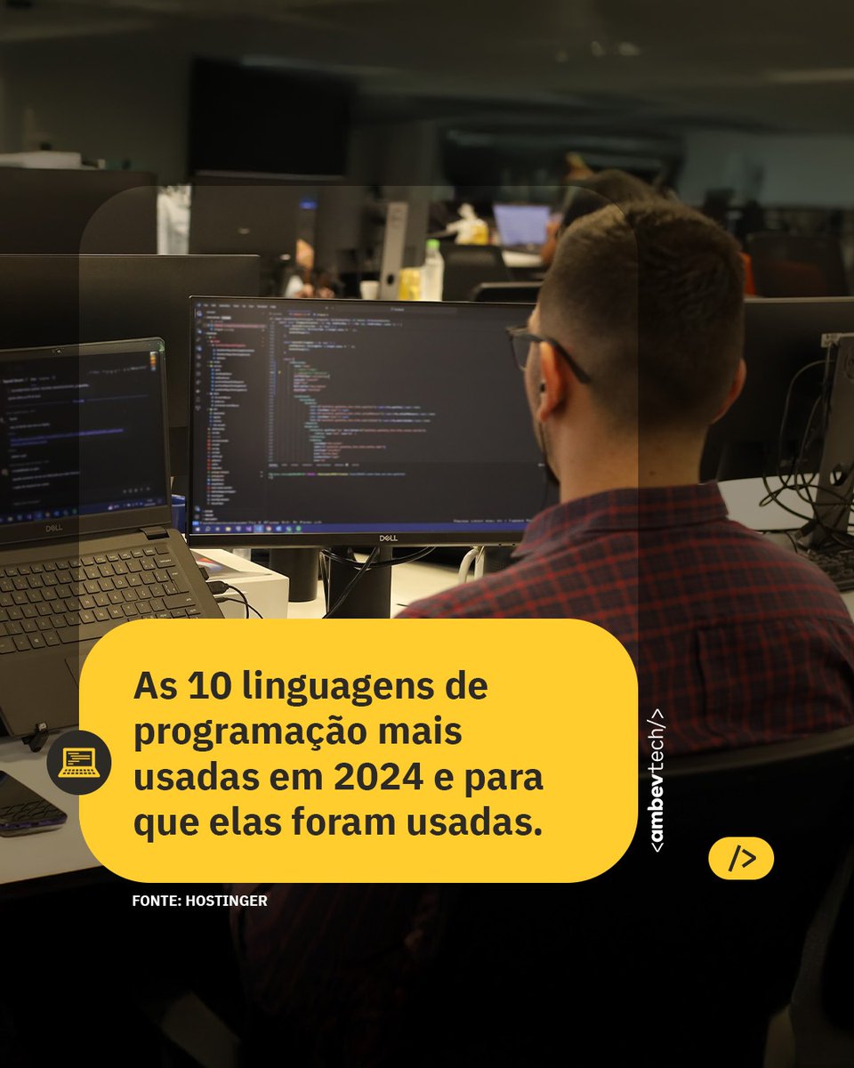 ambevtech's tweet image. Já que a época das retrospectivas chegou, que tal conhecermos as linguagens de programação mais amadas pelos profissionais de TI em 2024?

#Linguagens #Tecnologia #AmbevTech #NossoJeitoTech #TechAndCheers