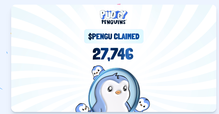 Feeling sick today, but the PENGU drop came through and making me feel better alr jajajaja