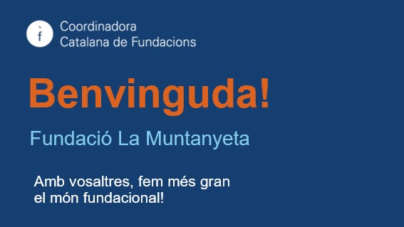Coordinadora Catalana de Fundacions (@ccfundacions) on Twitter photo 🆕Donem la benvinguda a la Fundació <a href="/lamuntanyetatgn/">Fundació La Muntanyeta</a> dedicada als serveis a la discapacitat en especial a la paràlisi cerebral.
Benvinguda!!👏👏 🆕Donem la benvinguda a la Fundació <a href="/lamuntanyetatgn/">Fundació La Muntanyeta</a> dedicada als serveis a la discapacitat en especial a la paràlisi cerebral.
Benvinguda!!👏👏