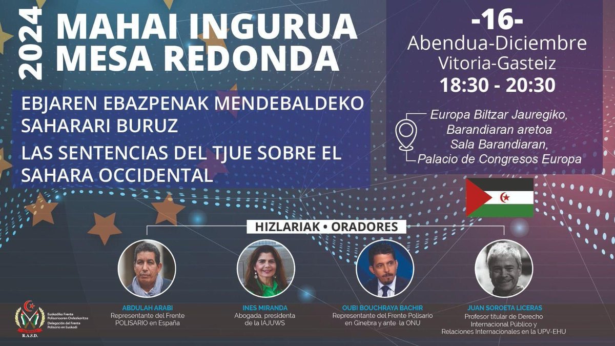 A. Internacional de Juristas por Sahara Occidental tweet media