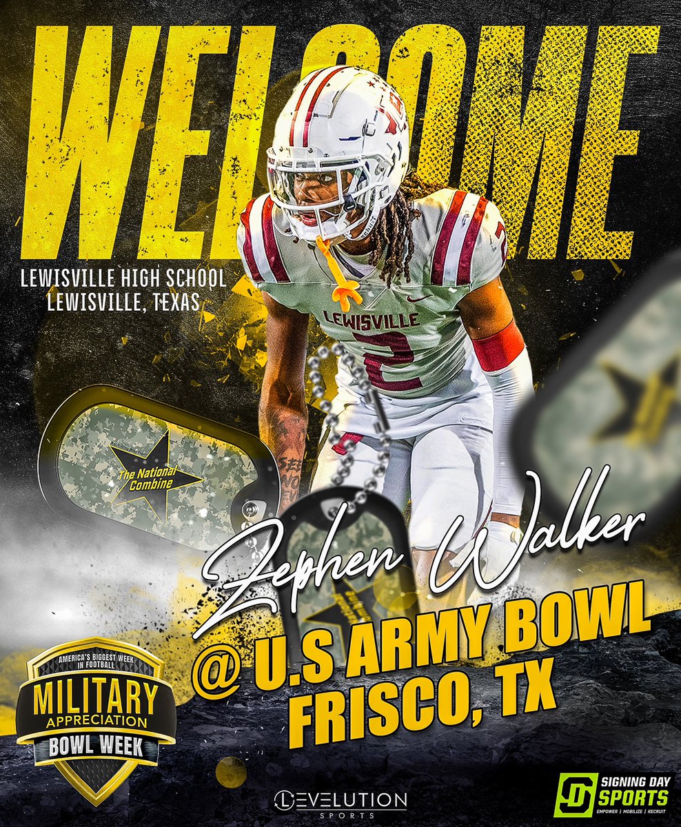 Welcome To the Game
Zephen Walker. DB
6’0” 180
Lewisville HS
Lewisville TX