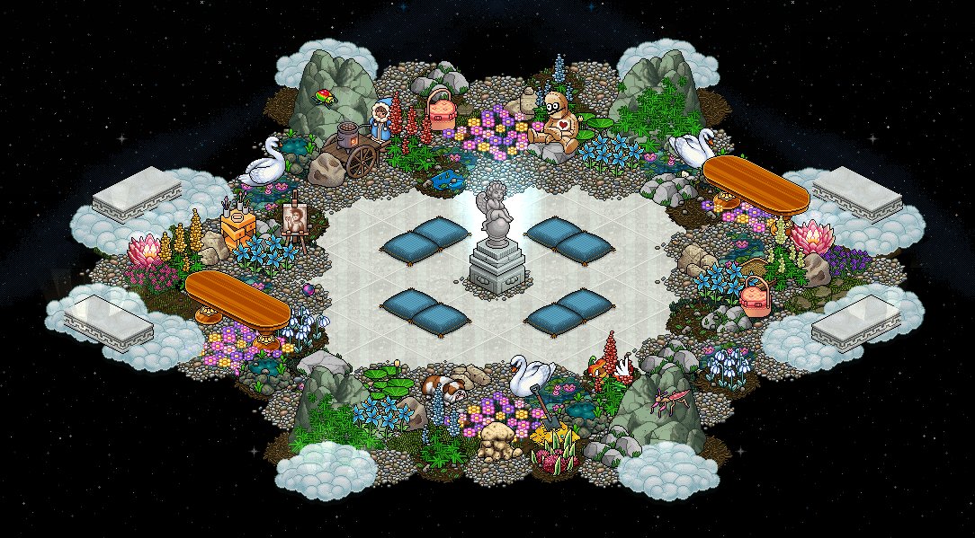 Paraíso de Memórias (Paradise of Memories) ☁️
habbo.com/room/79824091

<a href="/Habbo/">Habbo</a> #Habbo #HabboBuilds