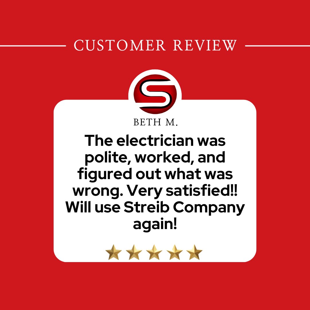 Thank you for the fantastic review, Beth! We’re thrilled to hear when our customers have a great experience with us! From electrical and security to energy and media needs, we’ve got you covered – just give the Streib Tribe a call!
#StreibTribe #CustomerSatisfaction