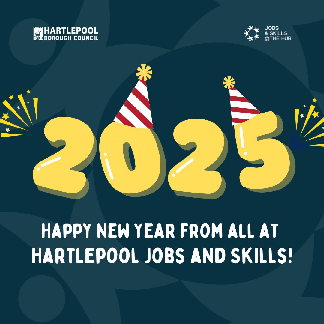 HartlepoolJS's tweet image. Happy New Year from Hartlepool Jobs and Skills! 🎆

Thank you for helping us make a positive impact in Hartlepool - your support and engagement have been invaluable to us throughout the past year. 

Here&apos;s to a year filled with new opportunities, growth, and success for all!