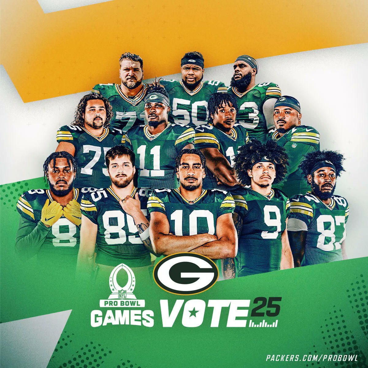Let's hear it one time for the offense!

RT to show your support!

#ProBowlVote + #JordanLove
#ProBowlVote + #JoshJacobs
#ProBowlVote + #TuckerKraft
#ProBowlVote + #ChristianWatson
#ProBowlVote + #RomeoDoubs
#ProBowlVote + #SeanRhyan
#ProBowlVote + #JaydenReed
#ProBowlVote +