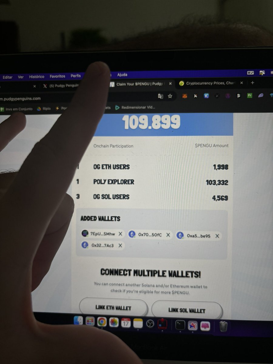 Achei mais $4k dólares - quase esqueci que fiz a bridge da LayerZero em janeiro.

Daleeeee Pudgy! 🐧