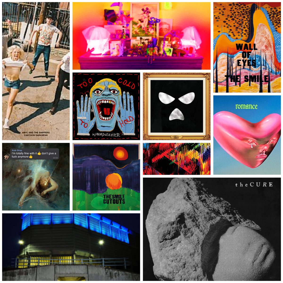 CPMacBhloscaidh's tweet image. #5albums24
The Cure. Underworld. The Smile. Kneecap. Warmduscher. Arab Strap. Fontaines DC. Richard Hawley. RIDE. Amyl and the Sniffers.