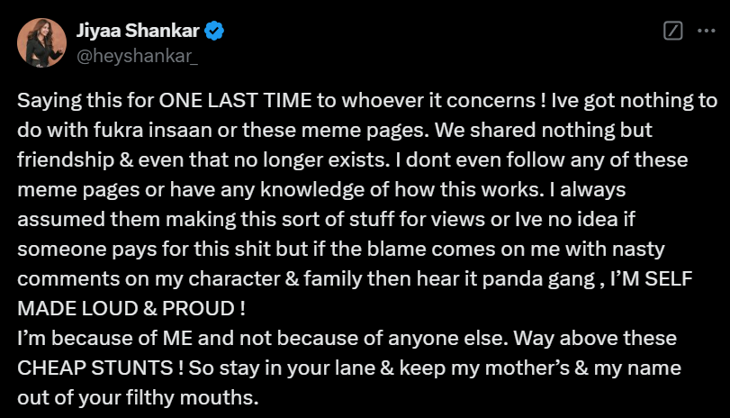 ZaraXXKnox's tweet photo. You destroyed your friendship on your own under the influence! Talking about friendships, tell me a single moment when you were genuinely a real friend to him!
How come u dont know about these shits when u yourself pay for such things🥹

#AbhishekMalhan #FukraInsaan #PandaGang https://t.co/izounHkX7G