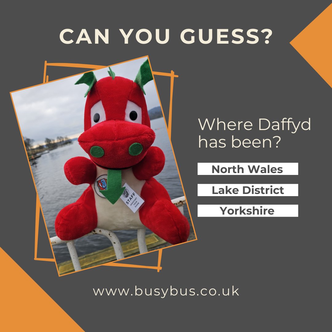 Daffyd has been expanding his horizons this week! Where has he been though?... Let us know in the comments!
#wednesday #adventuretour #tourguide #grouptravel #adventure #roadtrip #explore #northwales #lakedistrict #yorkshire #welshdragon #GuessChallenge #WhereAreWeWednesday