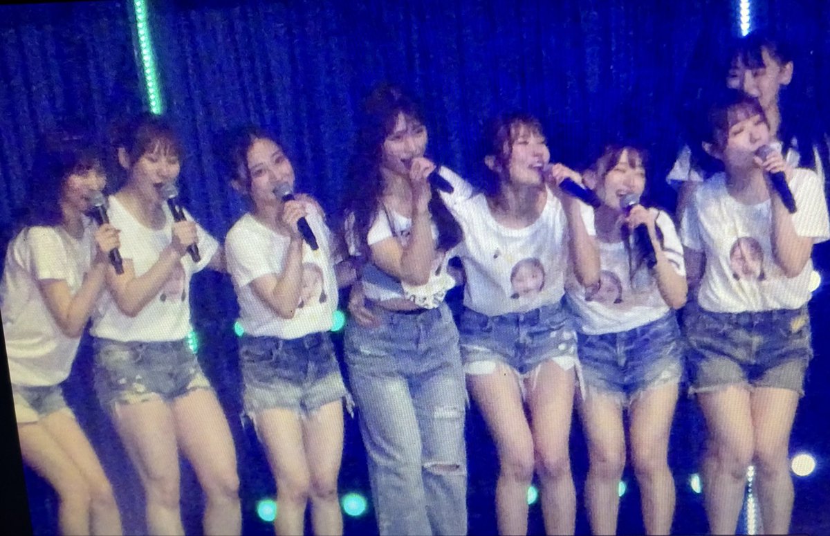 NMB48渋谷凪咲卒業コンサートDAY1でのとっておき集合写真😄 みぃーきと