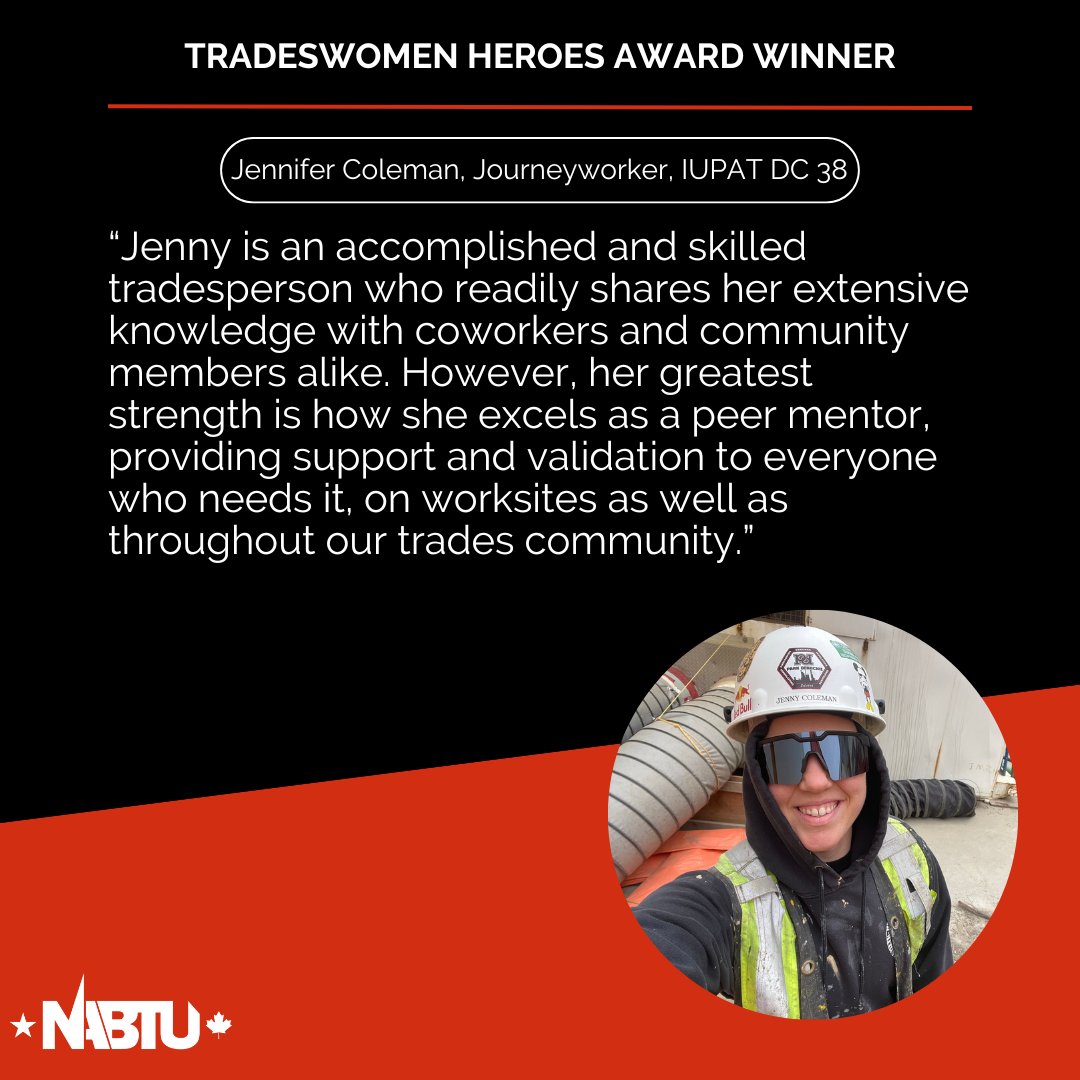 Big congrats to December's Tradeswomen Heroes Award winners! Your hard work and dedication inspire us all. 🎉💪