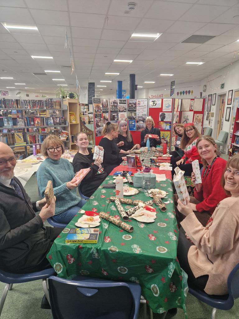 Festive Staff Book Group today, and Santa was busy, delivering lots of books to very happy #TeamEA staff members.