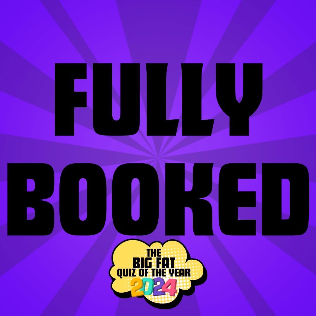 Please note we are now fully booked for Thursday's Hessle Town Council's Big Fat Quiz Of The Year 2024 this means we will not be able to accept any walk in's on the night so please only turn up if you have pre booked.