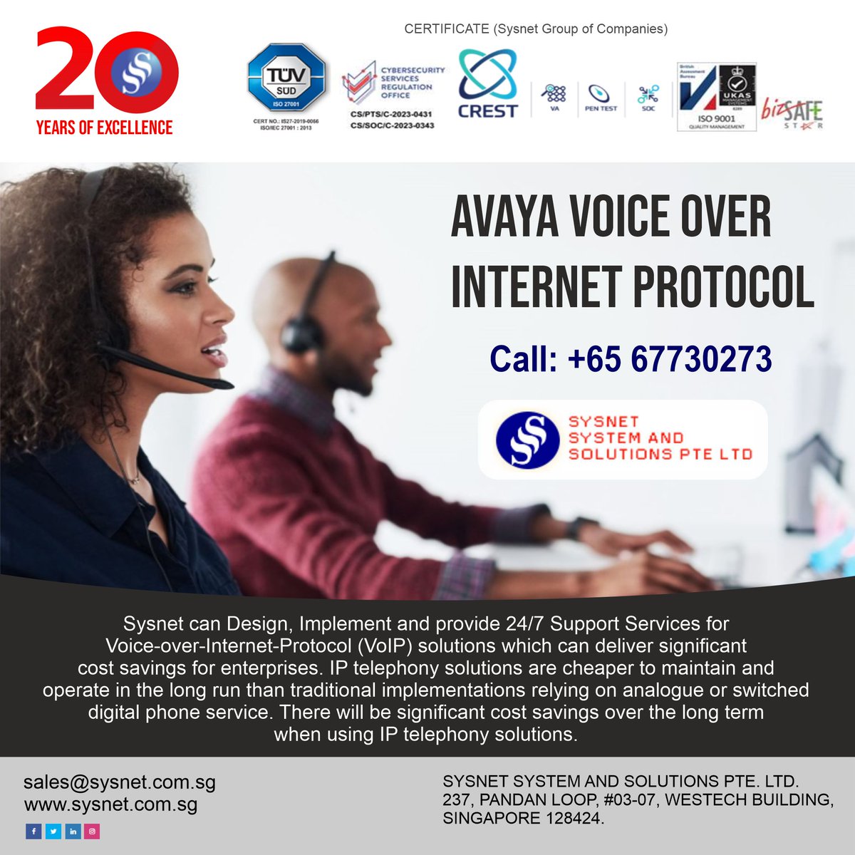 SgSysnet's tweet photo. Upgrade your communication system with Avaya VoIP solutions from Sysnet. Reliable, cost-effective, and scalable for your growing business needs. Visit:https://t.co/gdYAl563nY
#VoIP #BusinessCommunications #Sysnet https://t.co/FdJreK4F00