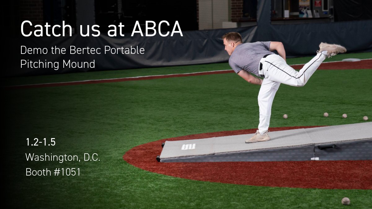 Our team will be at the American Baseball Coaches Association Convention in Washington, D.C., from January 2-5. Stop by our booth to demo the Bertec Portable Pitching Mound—we look forward to seeing you there!

#ABCA #BaseballCoaches #Baseball