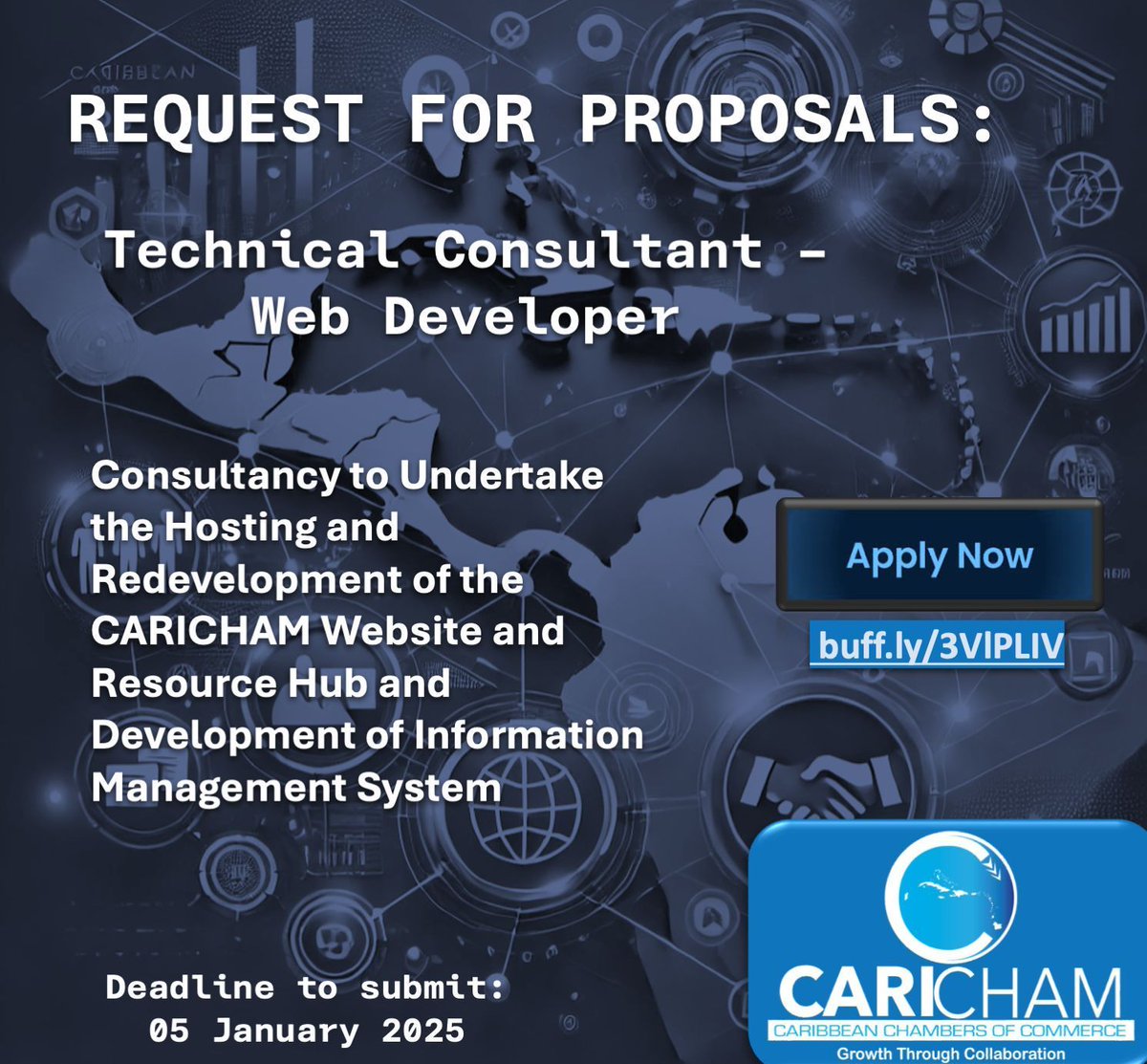 Request for Proposals: Technical Consultant - Web Developer

We are seeking proposals from web developers to oversee the hosting and redevelopment of the CARICHAM website and Resource Hub, and development of an information management solution. 
Read more: buff.ly/3VlPLIV