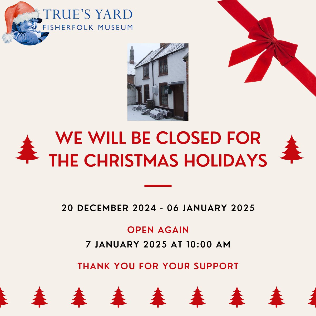 Reminder we will only be opening until Noon on Friday 20th December 2024 then we close for Christmas and will reopen on 7th January 2025.