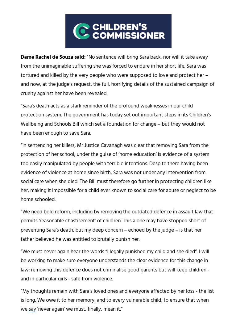 Children's Commissioner for England tweet media