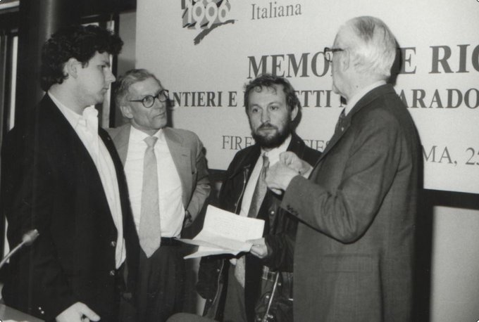 con Maurice Duverger, Valerio Onida e Emanuele Pasquini al Congresso Fuci 1996