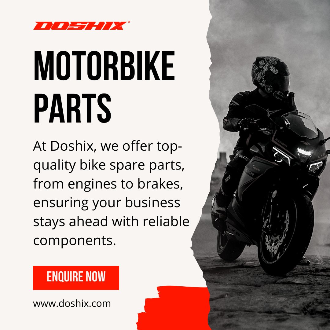 doshixautoparts's tweet image. Buy Doshix Motorbike Spare Parts in Bulk for Reselling.
All Spare Parts Avaialable.

For Orders,
Contact us on info@doshix.com
Visit us on doshix.com

#doshix #2wheeler #motorbike #autoparts #spareparts #SparePartsExporter #Global