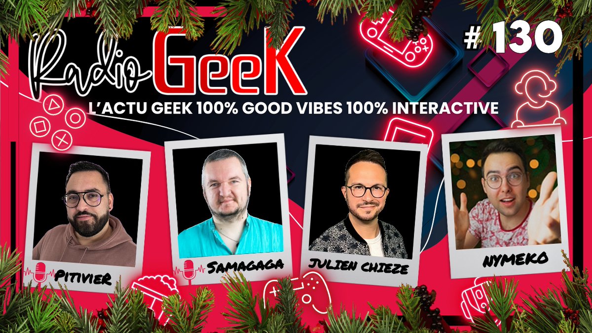 pitivier062's tweet photo. Et si ns fêtions Noël ce soir à la #RadioGEEK ? au côté de @samagaga et @Nymeko
Mais ce n'est pas tout, @JulienChieze
viendra passer un moment à nos côtés pr faire le Bilan de l'année et vs souhaiter de Joyeuses Fêtes ! C'est le moment d'activer la🔔non?
https://t.co/zBbQMR417L https://t.co/nILRkVliza