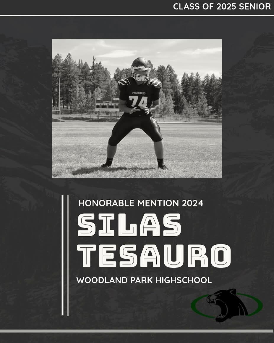 WPHSPantherFB's tweet photo. We would like to take a moment and recognize these athletes as they were selected - Honorable Mention in the Tri Peaks League in 2A this year.

📸 Lily Hood 
#pantherpride #pantherfootball #pantherstrong #chsaa   #woodlandparkpanthers #highschoolfootball #pantherball24 https://t.co/qEK8glmsjR