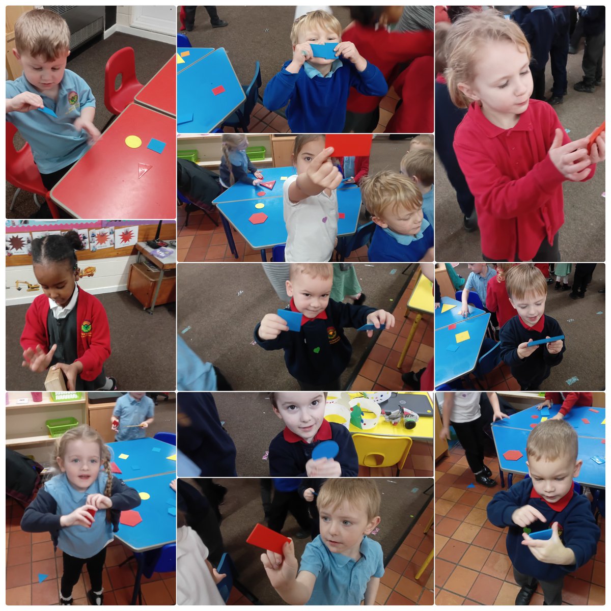FS2AngramBank's tweet photo. In Maths we have introduced squares and rectangles, we had lots of fun on our shape hunt around school 🟨 https://t.co/JZvuWI9EZ5