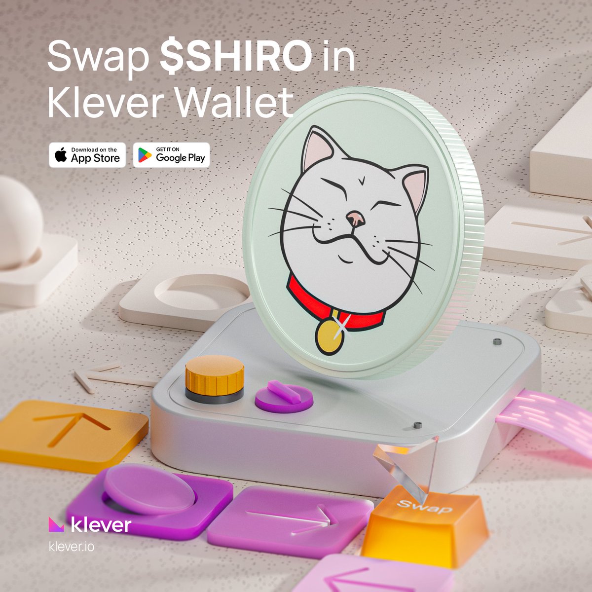klever_io's tweet photo. $SHIRO is officially listed on #KleverSwap! 😺

Follow the paws of greatness 🐾🐈 Swap @Shiro with the secure, fast, and reliable #KleverWallet: https://t.co/OKcicP3xCf 🔄

#NewListing #Defi #Swap #ETHNetwork #Swap #Ethereum #SHIROARMY https://t.co/uzUSczzsRT