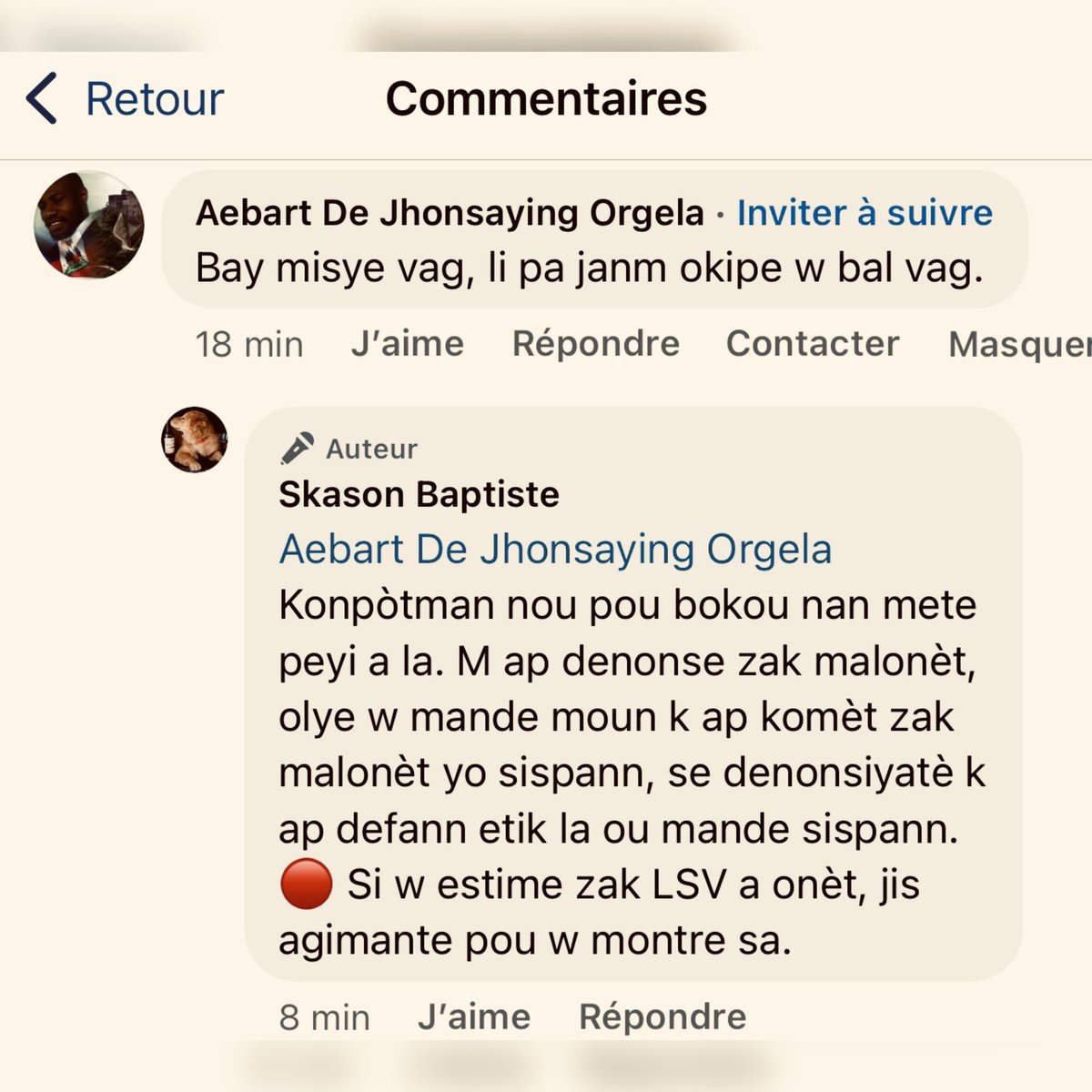 SkasonBaptiste's tweet photo. 🔴 Se pa moun k ap denonse zak san etik yo pou nou konbat, men pito moun k ap komèt zak malonèt yo. #BonSans #PrensipAvanPwofi https://t.co/U18ph1N4xu