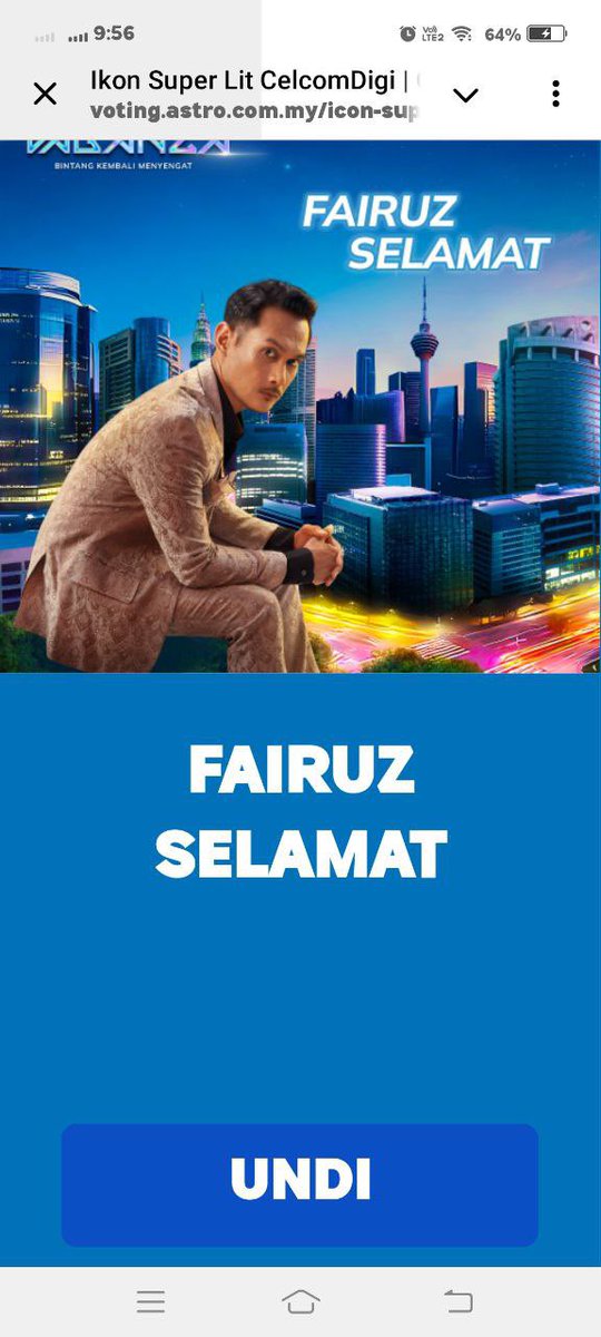 SyahrilAzhar_AZ's tweet photo. @FAInatics semua dah undi belom untuk Fairuz Selamat harini, jangan lupa tau, setiap minggu kita kasi gegar #gv11.. 

#gv11FairuzSelamat #CuckooxGV11 #GV11XCUCKOO #GegarVaganza2024 https://t.co/rZEJGhVoxg