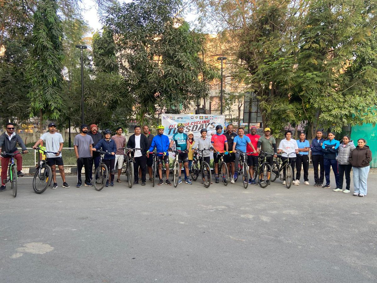trrayaam's tweet photo. Fit India Cycling Tuesdays
A campaign initiated by the Government of India under the leadership of Hon'ble Prime Minister, @narendramodi the campaign was flagged off today by Union Minister of Youth Affairs and Sports, Dr. Mansukh Mandaviya, @mansukhmandviya https://t.co/jPUWuWXSxi