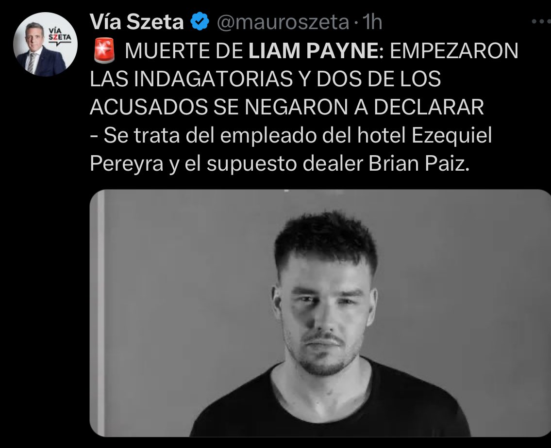 YFJustice4Liam's tweet photo. This comes from a journalist  in Argentina, Ezequiel and Brian refused to testify. 

They don't want to be declared in front of the justice but they liked the cameras and the focus of TMZ. 

What are they afraid of? Why don't they talk?

#JusticeForLiam #JusticeForLiamPayne #LiamPayneForever #LiamPayne Liam Payne
