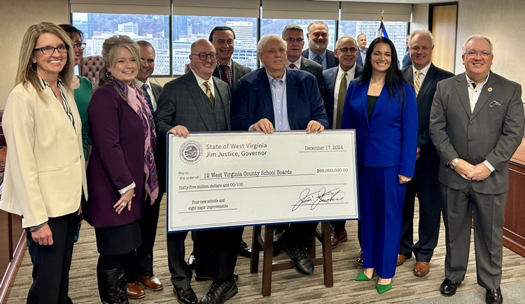 marion_wv's tweet photo. Thank you to the 36th Governor of the Great State of West Virginia Jim Justice for the announcement this morning of $2.7 million in SBA funding to Marion County Schools for a project that will bring safe schools entrances to 9 of our schools. https://t.co/8JmZxGUOVw
