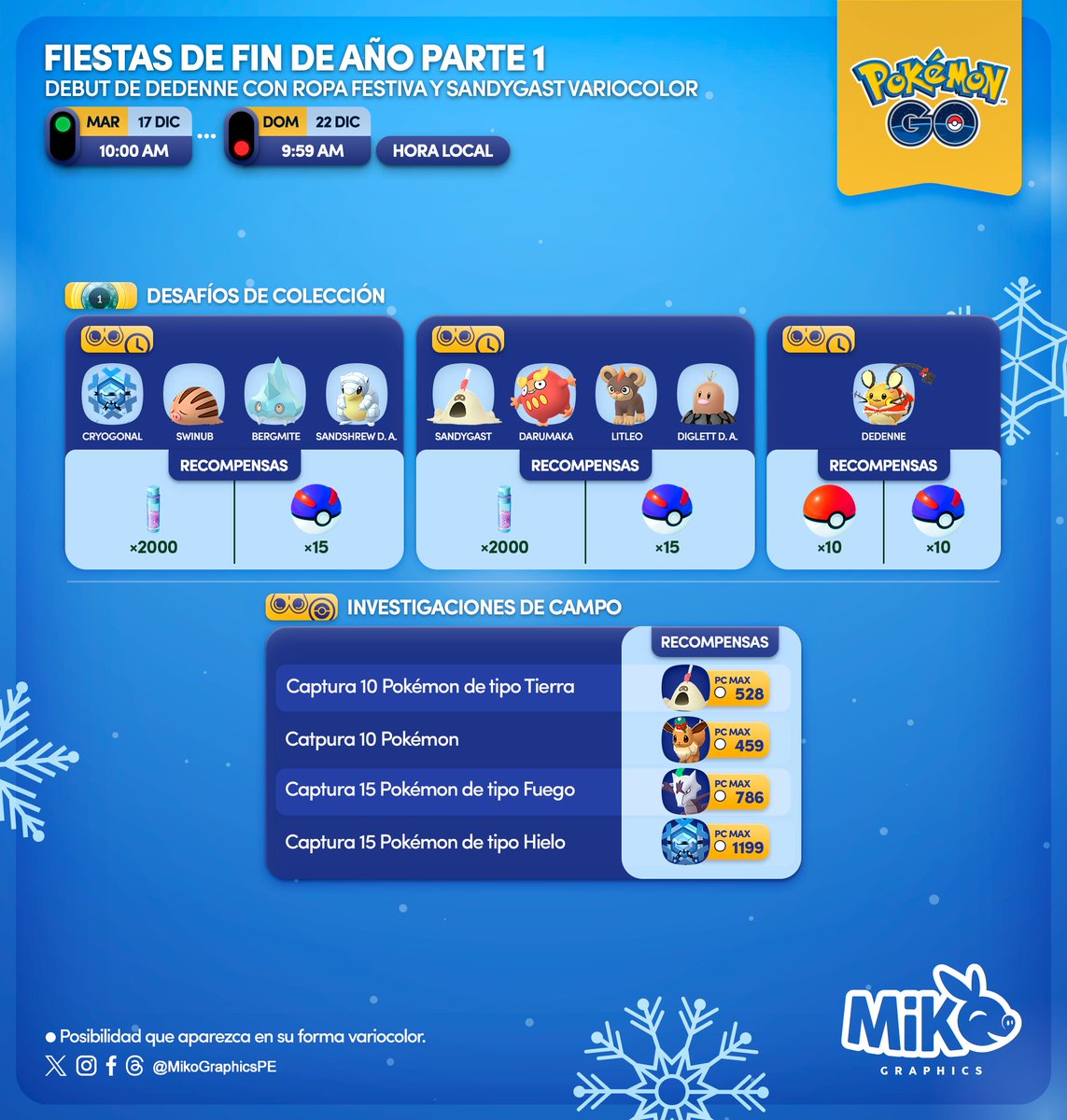 PoGOEventosCDMX's tweet photo. 🚨 Evento empezado

🟢 Fiestas de fin de año Parte 1
- Termina el 22 de diciembre a las 20:00

https://t.co/LcyMFJsOzz

Telegram: https://t.co/4EZ1bOemcL

#PokemonGO #Evento https://t.co/yp68jwZcNq