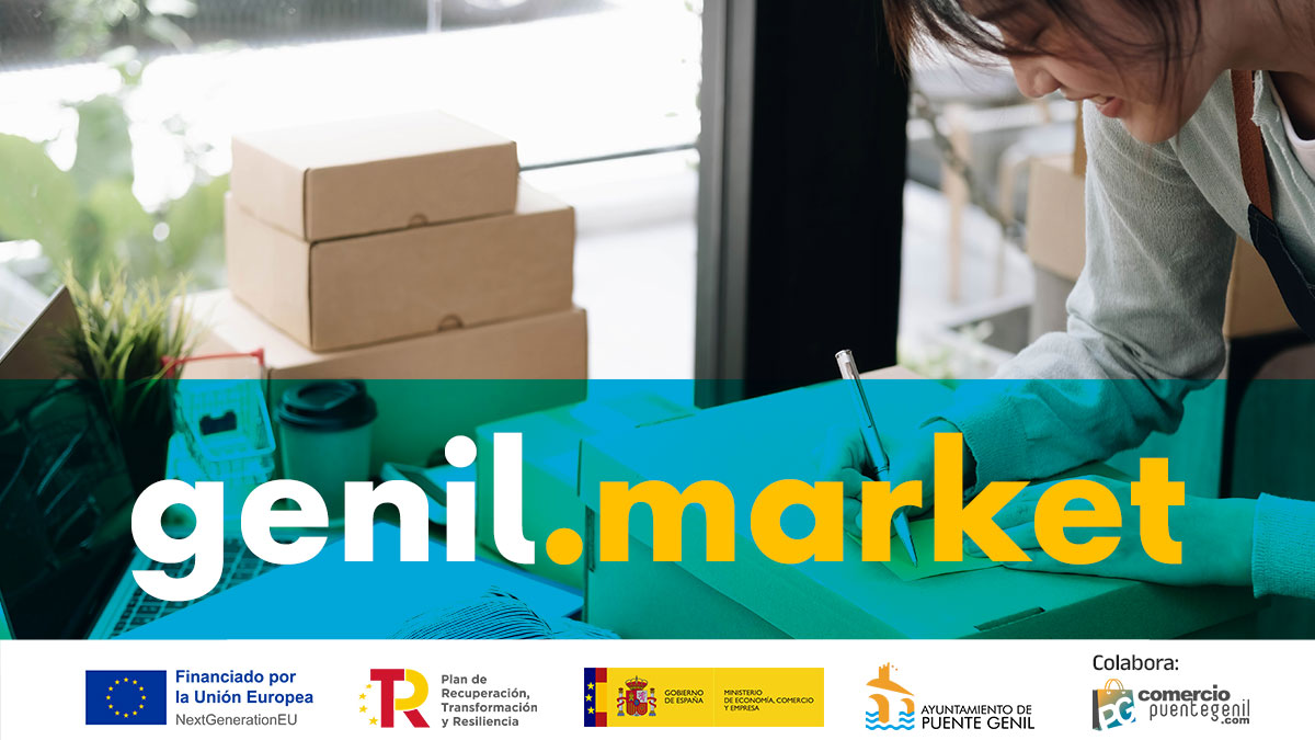 Si tienes un comercio y quieres estar en internet, ponemos a tu disposición la plataforma de venta online Genil.market. 

Escribe a info@genil.market para solicitar tu incorporación al marketplace.

#PuenteGenil #comerciopuentegenil #NextGenerationEu