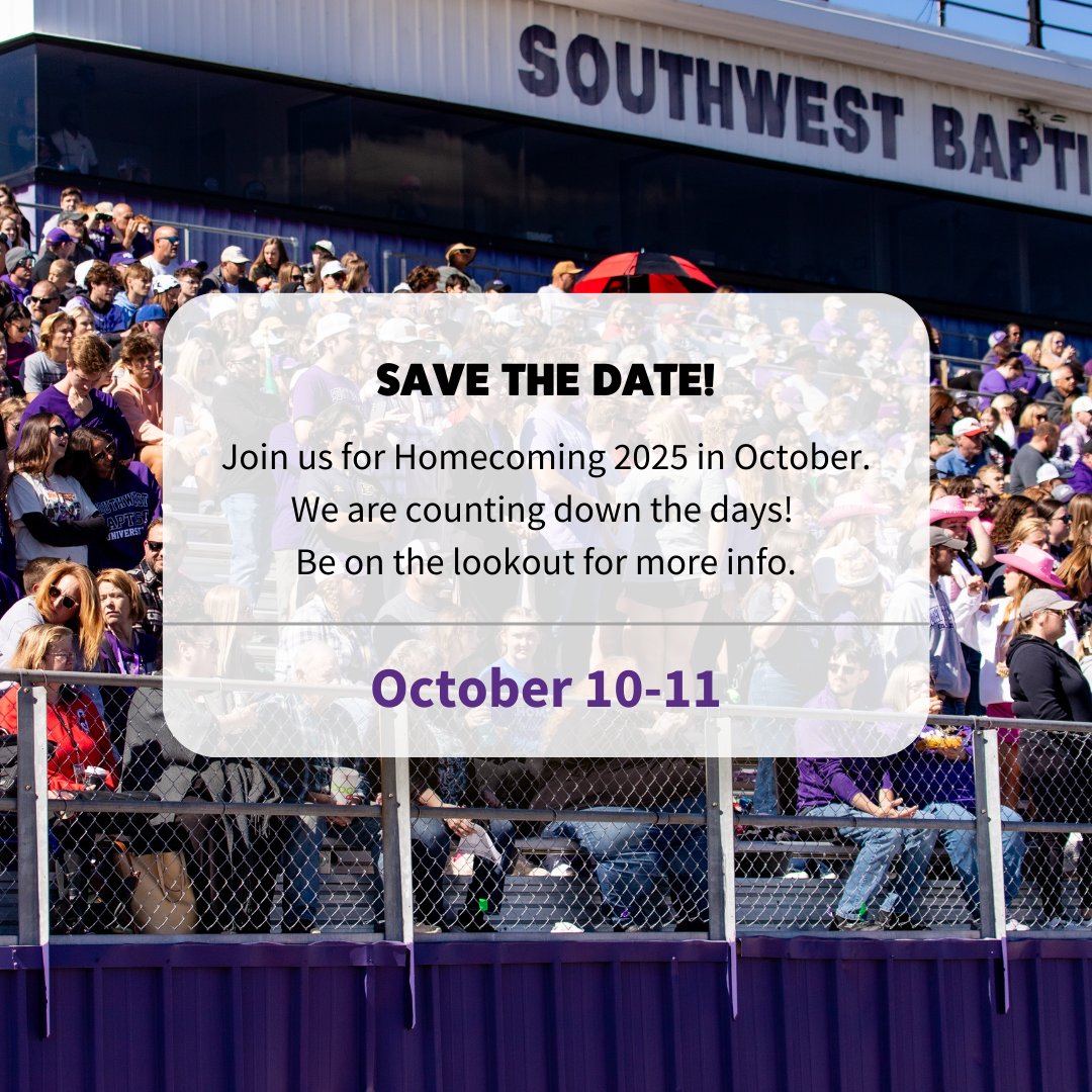 Mark Your Calendar! 🗓️ We're thrilled to announce that Homecoming 2025 is happening on October 10–11! 🎉 Save the date and get ready for a weekend of celebration, connection, and Bearcat pride. 🐾💜 Stay tuned—more details are on the way! #SBUHomecoming2025 #BearcatPride