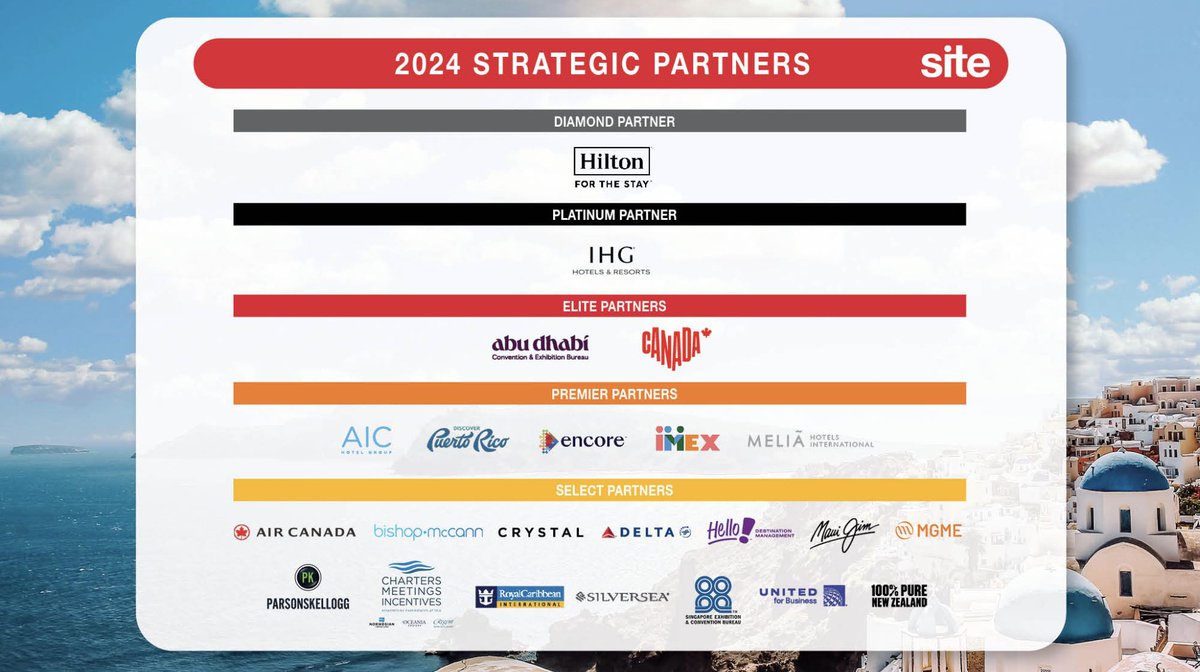 As 2024 comes to a close, we want to take a moment to express our deepest gratitude to our SITE Strategic Partners. Thank you for your partnership, collaboration, and commitment to advancing the incentive travel community.  #StrategicPartners  #ThankYou #sp