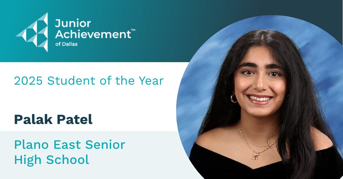 JADallas's tweet image. Palak Patel is the 2025 Student of the Year!  Join us on February 22, 2025, at the Dallas Business Hall of Fame, where Palak will share her inspiring story. Learn more: ow.ly/c9rC50Usc1O #JADallas #JADallasBusinessHallofFame