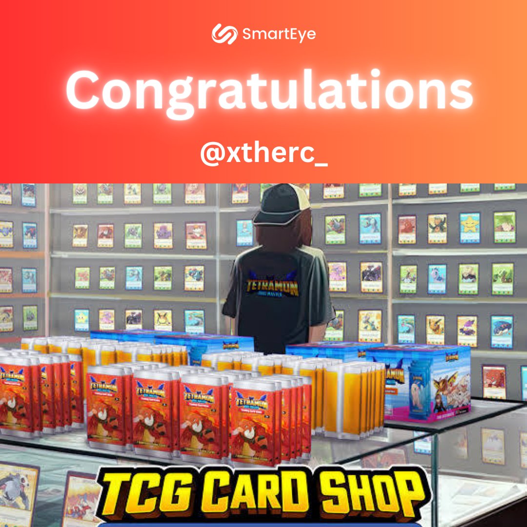 SmartEye_ADSpy's tweet photo. 🎉 Congratulations to
@xtherc_ 
for winning our Steam  TCG Card Shop Simulator Games giveaway!   Thank you to everyone who participated—stay tuned for more exciting giveaways! 📷 #GiveawayWinner #SteamGames https://t.co/g1qUjqWVvz