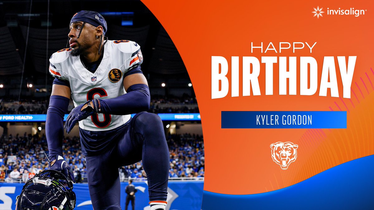 Chicago Bears (@chicagobears) on Twitter photo Happy birthday to our friendly neighborhood Kyler-Man 🕷️
#ProBowlVote + <a href="/kyler_gordon/">Kyler Gordon</a> Happy birthday to our friendly neighborhood Kyler-Man 🕷️
#ProBowlVote + <a href="/kyler_gordon/">Kyler Gordon</a>