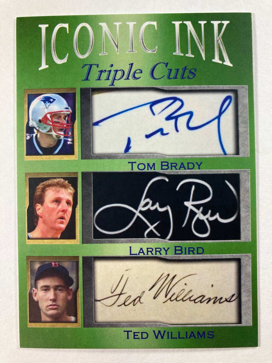1218Sports's tweet image. 🎁Appreciation Day Giveaway🎁

Winner Announced Monday

🔥Tom Brady/Larry Bird/Ted Williams Iconic Ink Triple Cuts Triple Auto Facsimile #Boston

To enter
1. Follow
2. Retweet
3. Like