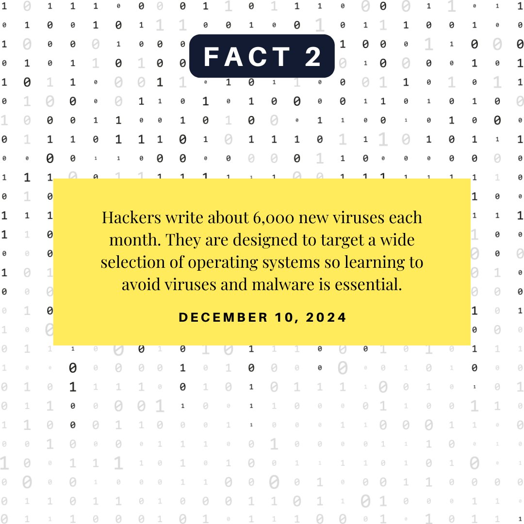 dottieroseLLC's tweet image. 🛡️ Stay cyber-smart! Protecting yourself from viruses and malware is more important than ever. Follow for more eye-opening computer science facts this week! #CyberSecurity #ComputerScienceWeek #TechTips