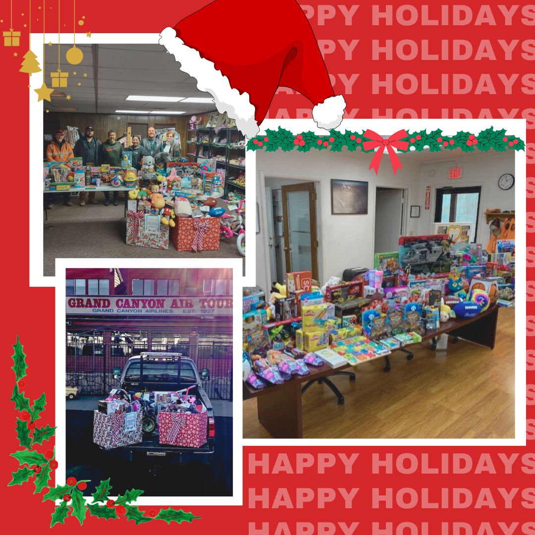 FlyGCSA's tweet photo. 🎄🎅 Thrilled to spread holiday cheer with the Santa Shack in Tusayan at the Grand Canyon! ❤️

Big thanks to our AMAZING teams at @FlyGCSA &amp; @iFlyPapillon for making this season magical for the kiddos. 🎁✨

Merry Christmas &amp; Happy Holidays to all! 🌟 #HolidaySpirit https://t.co/dARhDj7kAQ