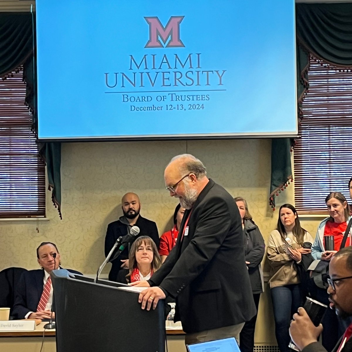 John Schaefer expressed frustration that "management is spending many millions on outside consultants, anti-union law firms and other things unrelated to the academic mission. What message does this send?" Read/watch: famiami.org/2024/12/john-s…