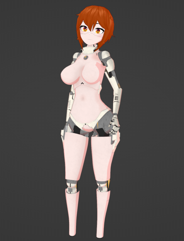 bee_tis's tweet photo. i think thats the texture complete cos i am very happy with this
next the facial blendshapes
additionally for people who read this please comment what price you think i should sell this avatar for
#b3d #vtuber #vrchat #mecha #robotgirl https://t.co/h285qXknp6