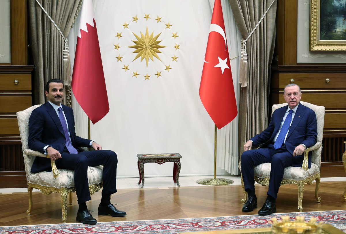 Presidency of the Republic of Türkiye (@trpresidency) on Twitter photo President <a href="/RTErdogan/">Recep Tayyip Erdoğan</a> met with Emir Sheikh Tamim bin Hamad Al Thani of Qatar, who is paying a visit to Türkiye, at the Presidential Complex. President <a href="/RTErdogan/">Recep Tayyip Erdoğan</a> met with Emir Sheikh Tamim bin Hamad Al Thani of Qatar, who is paying a visit to Türkiye, at the Presidential Complex.
