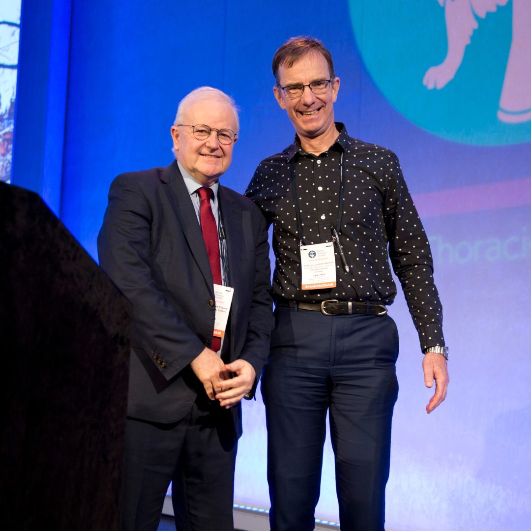 We are delighted to share the news that Professor Stuart Elborn CBE, Honorary Professor of Medicine at Queen's, has been awarded the 2024 British Thoracic Society Medal.

The BTS Medal is awarded annually to acknowledge the leadership of someone who has greatly contributed to