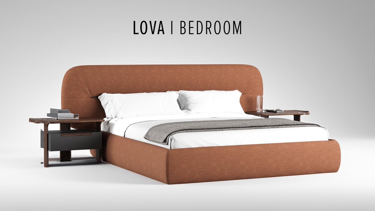 nuveraconcept's tweet photo. The Lova Bed: where comfort meets style. Sleek, sturdy, and modern—your perfect bedroom upgrade awaits. 🛏️✨ #bedroomdecor #sleep #furnituredesign https://t.co/hEzHBH99Ad