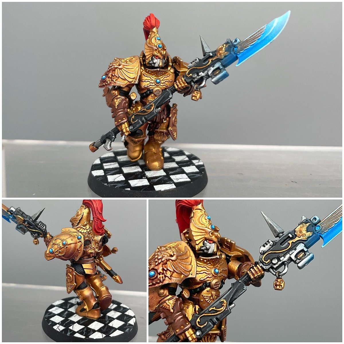 Custodes &amp; basing color scheme test 🔥 #PaintingWarhammer #WarhammerCommunity commission 🎨