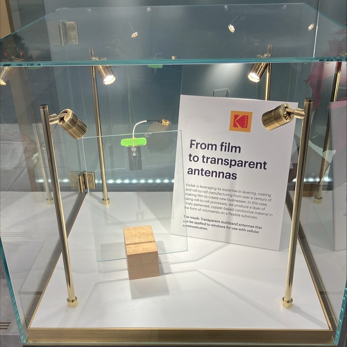 What are we up to today? See for yourself in the lobby of the <a href="/NYSE/">NYSE 🏛</a>. 

The new display showcases a sample of our transparent antenna technology, which leverages a foundational expertise in layering and coating we developed over more than a century of manufacturing film.